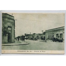 PERGAMINO AVENIDA DE MAYO ANTIGUA TARJETA POSTAL